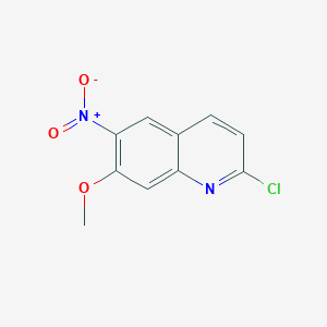 molecular formula C10H7ClN2O3 B8333751 2-Chloro-7-methoxy-6-nitro-quinoline 