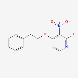 2-Fluoro-4-(2-phenylethoxy)-3-nitropyridine