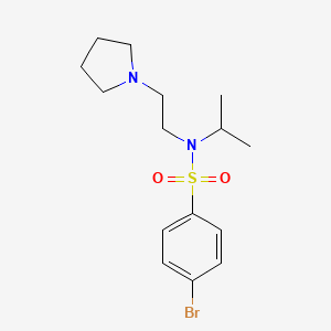 molecular formula C15H23BrN2O2S B8333776 4-bromo-N-isopropyl-N-(2-pyrrolidin-1-yl-ethyl)-benzenesulfonamide 