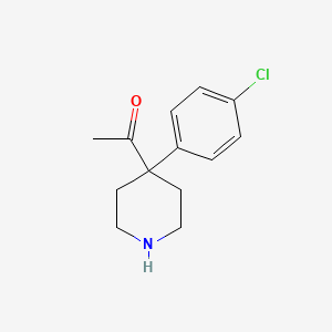 molecular formula C13H16ClNO B8333799 1-[4-(4-Chloro-phenyl)-piperidin-4-yl]-ethanone 