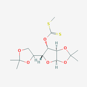 O-[(3aR,5R,6S,6aR)-5-(2,2-dimethyl-1,3-dioxolan-4-yl)-2,2-dimethyl-3a,5,6,6a-tetrahydrofuro[2,3-d][1,3]dioxol-6-yl] methylsulfanylmethanethioate