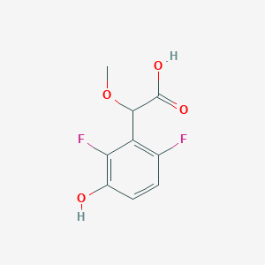 molecular formula C9H8F2O4 B8333813 (RS)-(2,6-difluoro-3-hydroxy-phenyl)-methoxy-acetic acid 