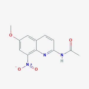 molecular formula C12H11N3O4 B8333853 2-Acetamido-6-methoxy-8-nitroquinoline 