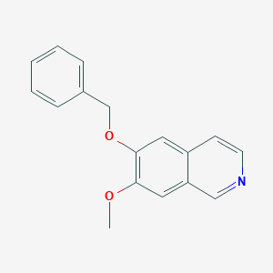 molecular formula C17H15NO2 B8333856 6-Benzyloxy-7-methoxyisoquinoline 