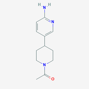 molecular formula C12H17N3O B8333896 1-(4-(6-Aminopyridin-3-yl)piperidin-1-yl)ethanone 