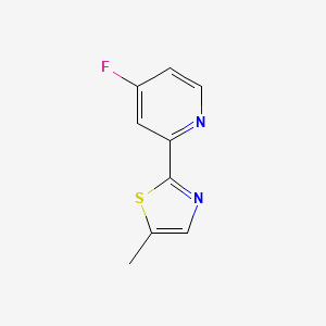 molecular formula C9H7FN2S B8333904 2-(4-Fluoropyridin-2-yl)-5-methylthiazole 