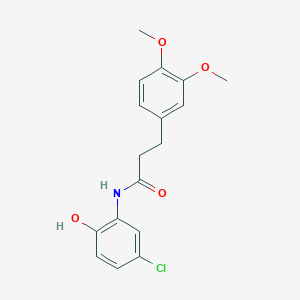 molecular formula C17H18ClNO4 B8333918 3-(3,4-Dimethoxyphenyl)propanoyl-2-hydroxy-5-chloro-aniline 