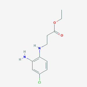 molecular formula C11H15ClN2O2 B8333935 Ethyl 3-[(2-amino-4-chlorophenyl)amino]propanoate 