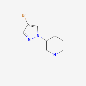 molecular formula C9H14BrN3 B8333966 4-Bromo-1-(1-methylpiperidin-3-yl)-1H-pyrazole 