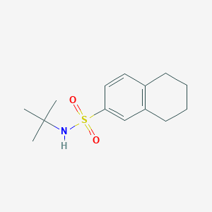 molecular formula C14H21NO2S B8333984 N-(1,1-dimethylethyl)-5,6,7,8-tetrahydro-2-naphthalenesulfonamide 