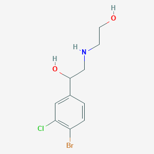 molecular formula C10H13BrClNO2 B8333989 (RS)-1-(4-bromo-3-chlorophenyl)-2-(2-hydroxyethylamino)ethanol 