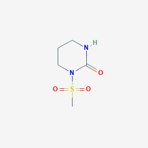 molecular formula C5H10N2O3S B8333995 1-Mesyl-2-oxo-1,3-diaza-cyclohexane 
