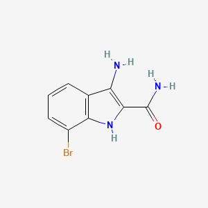molecular formula C9H8BrN3O B8334001 3-amino-7-bromo-1H-indole-2-carboxylic acid amide 