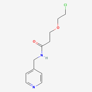 molecular formula C11H15ClN2O2 B8334020 3-(2-Chloroethoxy)-N-(4-pyridylmethyl)propanamide 