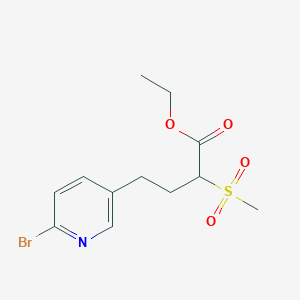 Ethyl 4-(6-bromopyridin-3-yl)-2-(methylsulfonyl)butanoate