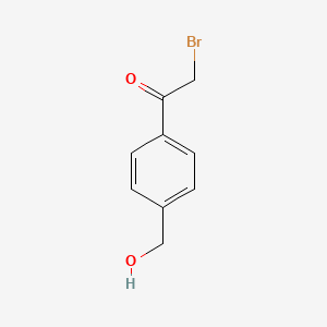 molecular formula C9H9BrO2 B8334054 2-Bromo-1-[4-(hydroxymethyl)phenyl]ethanone 