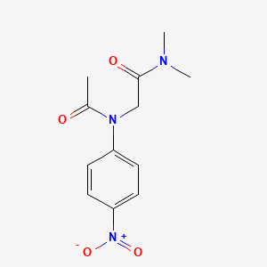 molecular formula C12H15N3O4 B8334108 4-[n-Acetyl-n-(dimethylaminocarbonylmethyl)-amino]-nitrobenzene 