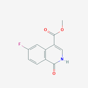 molecular formula C11H8FNO3 B8334157 Methyl 6-fluoro-1-oxo-1,2-dihydroisoquinoline-4-carboxylate CAS No. 583880-92-6