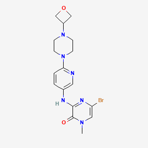 5-Bromo-1-methyl-3-(6-(4-(oxetan-3-yl)piperazin-1-yl)pyridin-3-ylamino)pyrazin-2(1H)-one