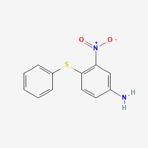molecular formula C12H10N2O2S B8334310 3-Nitro-4-phenylsulfanyl-phenylamine 