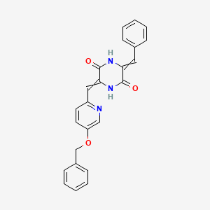 molecular formula C24H19N3O3 B8334335 3-[(5-Benzyloxypyridin-2-yl)methylidene]-6-phenylmethylidene piperazine-2,5-dione 