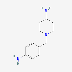 molecular formula C12H19N3 B8334344 1-(4-Amino-benzyl)-piperidin-4-ylamine 