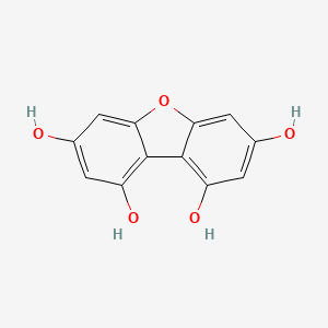 molecular formula C12H8O5 B8334353 1,3,7,9-Tetrahydroxydibenzofuran 