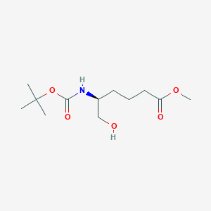 molecular formula C12H23NO5 B8334358 (S)-methyl 5-(tert-butoxycarbonylamino)-6-hydroxyhexanoate 