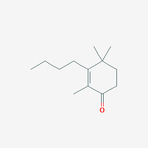 molecular formula C13H22O B8334368 3-Butyl-2,4,4-trimethylcyclohex-2-en-1-one CAS No. 67401-34-7