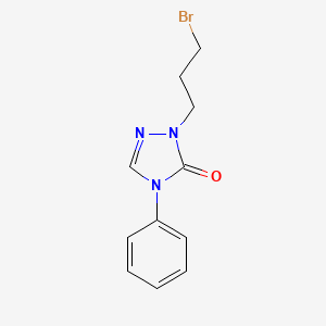 molecular formula C11H12BrN3O B8334419 2-(3-Bromopropyl)-4-phenyl-2,4-dihydro[1,2,4]triazol-3-one 
