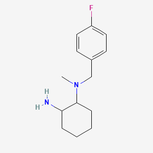 molecular formula C14H21FN2 B8334521 N-(4-Fluoro-benzyl)-N-methyl-cyclohexane-1,2-diamine 