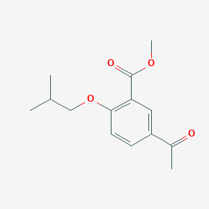 molecular formula C14H18O4 B8334528 Methyl 5-acetyl-2-isobutoxybenzoate 