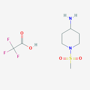 molecular formula C8H15F3N2O4S B8334534 [1-(Methylsulfonyl)piperidin-4-yl]amine trifluoroacetate 