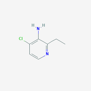 molecular formula C7H9ClN2 B8334537 4-Chloro-2-ethylpyridin-3-amine CAS No. 1211399-75-5