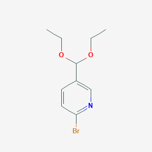 molecular formula C10H14BrNO2 B8334555 2-Bromo-5-(diethoxymethyl)pyridine 