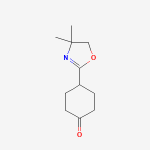 molecular formula C11H17NO2 B8334564 4-(4,5-Dihydro-4,4-dimethyl-2-oxazolyl)-cyclohexanone 