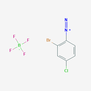 molecular formula C6H3BBrClF4N2 B8334605 2-Bromo-4-chlorobenzenediazonium tetrafluoroborate 