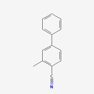 molecular formula C14H11N B8334616 2-Methyl-4-phenylbenzonitrile 