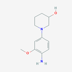 molecular formula C12H18N2O2 B8334641 1-(4-Amino-3-methoxyphenyl)-3-piperidinol CAS No. 1130146-99-4