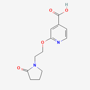 molecular formula C12H14N2O4 B8334678 2-[2-(2-Oxo-pyrrolidin-1-yl)-ethoxy]-isonicotinic acid 