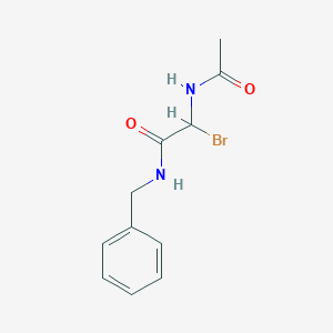 molecular formula C11H13BrN2O2 B8334690 2-acetamido-N-benzyl-2-bromoacetamide 