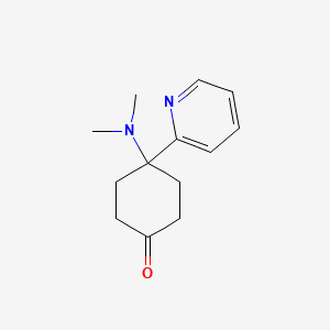 molecular formula C13H18N2O B8334709 4-Dimethylamino-4-pyridine-2-ylcyclohexanone 