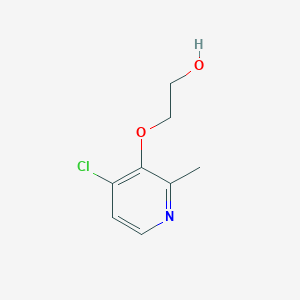 molecular formula C8H10ClNO2 B8334724 4-Chloro-3-hydroxyethoxy-2-methylpyridine 