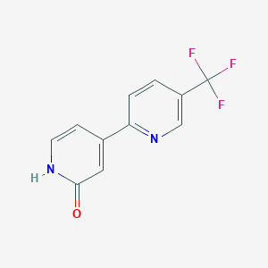 molecular formula C11H7F3N2O B8334740 4-(5-(Trifluoromethyl)pyridin-2-yl)pyridin-2(1H)-one 
