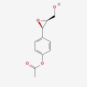 molecular formula C11H12O4 B8334755 (2S,3S)-2,3-epoxy-3-(4-acetoxyphenyl)propanol 