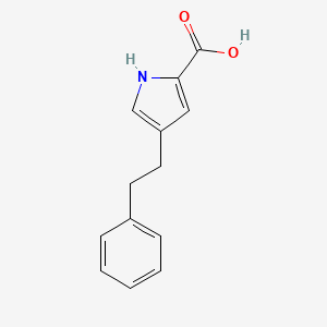molecular formula C13H13NO2 B8334771 4-phenethyl-1H-pyrrole-2-carboxylic Acid 