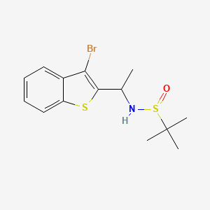 N-(1-(3-bromobenzo[b]thiophen-2-yl)ethyl)-2-methylpropane-2-sulfinamide