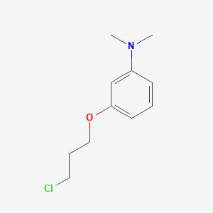 molecular formula C11H16ClNO B8334796 (3-(3-Chloropropoxy)phenyl)dimethylamine 