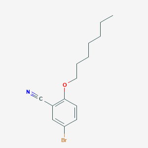 molecular formula C14H18BrNO B8334821 5-Bromo-2-heptyloxybenzonitrile 