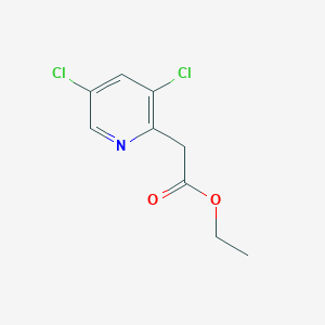 molecular formula C9H9Cl2NO2 B8334877 Ethyl (3,5-dichloro-2-pyridyl)acetate CAS No. 940933-29-9